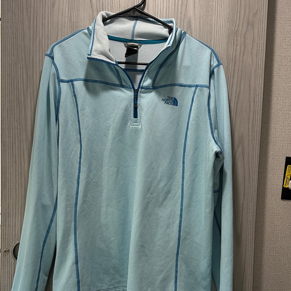 The North Face Light Blue Quarter-Zip Sweatshirt